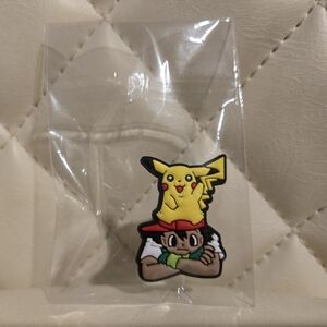 3/$10 Ash & Pikachu Pokemon Croc Charm